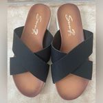 Seven7  Sandal Womens 7 Black Jade Cross Strap Slide Slip On Flip Flops Casual Photo 1