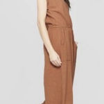 Universal Threads Universal Thread Linen Brown Tan Jumpsuit Medium Photo 0