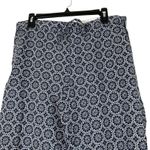 Liz Claiborne | Linen Cotton Navy Geo Floral Pants NWT Womens Medium Photo 1