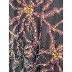 NWT Mandalay Black Purple Silk Beaded Sequin Feather Mini Evening Dress Womens 4 Photo 4