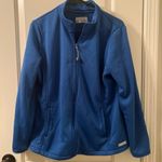 MED COUTURE Women's Athletic Zip Up Track Jacket Coat Blue Size Medium Photo 0