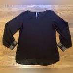 Andrée slit sleeve studded blouse brown size M Photo 7