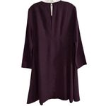 Philosophy Women's Long Sleeve Purple Knee Length Shift Dress Size L Photo 9
