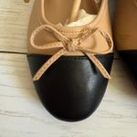 Madewell NWT J. Crew Sz 6.5 Cap Toe Bow Ballet Flats Shoes in Nude Black BT268 Photo 1