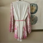 Emily Wonder Long Sleeve Floral Pink and White Romper with Self Photo 1