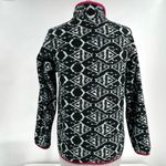 Patagonia Big Fish Ikat Print Synchilla Fleece Pullover Black White Hot Pink S Photo 1
