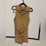 Cloth & Stone  Tan Sleeveless Romper Photo 2