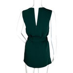 Topshop Shirt Womens 4 Dark Green Blouse Layer Business Office Casual Versatile Photo 4