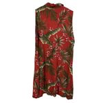 Bahama Beach Size 14 Shirt Dress Red Floral Print Button Up Sleeveless Women’s Photo 10