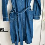 BCBGMAXAZRIA BCBG Blue Jean Denim Button Down Trench Coat Dress XS Photo 4