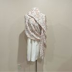 Cream Floral Tiered Maxi Dress Size Large Orange Photo 3