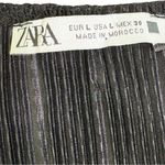 ZARA ⭐️ Black Ruffle Pleated Top Photo 4