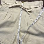 Kensie  Jeans The High Rise Short Women's Size 6/28 Beige Paper Bag Waist Pleated Photo 14