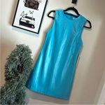 House of Harlow 1960 Cyan Blue Vegan Leather Dress Size L Photo 2