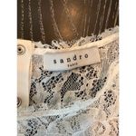 Sandro  Paris Women's White Lace Long Sleeve Dress Size M Photo 7