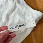 Wall Flower Women’s White Eyelet Sleeveless Jumpsuit – Size 3X – Smocked Waist & Wrap Front Photo 3