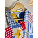 Multiples NEW Women’s Plus Size Button Up Short Sleeve Top 1X USA Star Print MSRP $67 Photo 4