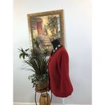 Jones Wear Suit Women's 6 Lined Fire Red 3/4 Puff Sleeve Mob Wife Office Siren Photo 2