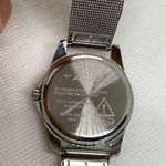 Tahari  women silver tone watch blue dial 34mm round case quartz analog running Photo 5