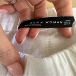 ZARA White Linen Fringe Off The Shoulder Top Photo 3