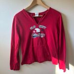 Old Navy Red V-Neck Hooded Sweatshirt Photo 0