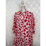 Boden Clara Cotton Maxi Heart Shirt Dress in Long Size 12 with Pockets Red Photo 8