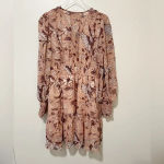 O.P.T. ANTHROPOLOGIE Degage‎ Floral Mini Dress Pink Size L Photo 3