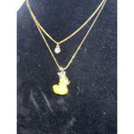 Betsey Johnson Vintage Dollhouse Rubber Ducky Duck Earrings And Necklace RARE Photo 9