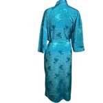 Vintage Ashley Amos Long Sleeve Blue Satin‎ Feel Robe Women’s M Size M Photo 4