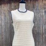 Cupshe New Cream Crochet Contrast Trim Bodycon Midi Dress Size Medium Photo 5