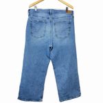 American Eagle  Stovepipe Jeans Womens 16 Short Blue Wide Leg Stretch Medium Wash Photo 2