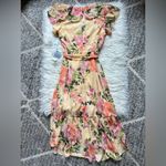 London Times  floral ruffle faux-wrap dress Photo 9