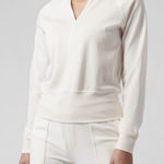 Athleta NWT!  Magnolia White (Ivory) Eastbound Sweatshirt Large Photo 0