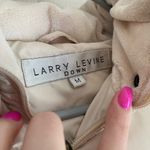 Larry Levine  down medium cream puffer winter jacket coat flap pockets Photo 3