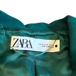 ZARA  Forest Green Button-Down Blazer Jacket Oversized Classic Office Size Medium Photo 10