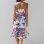 White House | Black Market WHBM Ruffle Wrap Dress Size‎ 12 in Postcard Denim Blue EUC Photo 1