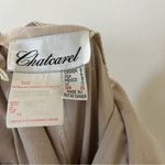 Vintage Chatcarel Beige Tan Belted Braided Back Midi Dress Size 6 Photo 6