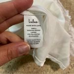 Lulus NWOT Eloquent Elegance White Embroidered Lace One-Shoulder Midi Dr… Photo 8