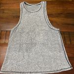 Lululemon Womens Squad Goals Size 8 Tank Sheer Luon Pebble Jacquard White Black Photo 0