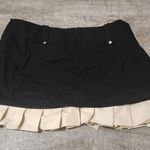 White Fox Boutique NWT White Fox Black Mini Pleated Skirt Size Large Photo 1