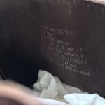 Olukai Dark Brown Leather Scallop Wood Slip On Clog Size 7 Photo 7