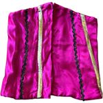 Handmade Vintage Satin Corset Top by Marilyn Cashin Pink Gold Lace Photo 3