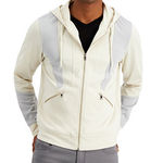 Inc international  Concepts Cream and blue-Gray hoodie Jacket Photo 0