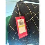 Vince Camuto  Black‎ with Gold Metallic Diamond Pattern Pencil Skirt size 4 NWT Photo 2