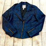 Impulse MADE Fashion Week for Impulse Moto jacket Navy Iridescent Size S Blue Photo 2
