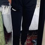 Adidas 3 Striped Black Joggers Photo 0