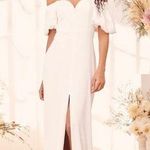 Lulus starry-eyed sweetheart white puff sleeve Maxi Dress Photo 0