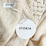 Storia NWT  Floral Lace Midi Dress Cream Long Sleeve Square Neck Fit Flare Sz XL Photo 8