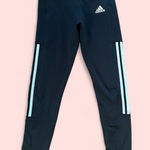 Adidas  black Leggings with white Stripes.  Size xs Photo 0