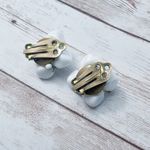 Vintage Clip On Earrings White Photo 1